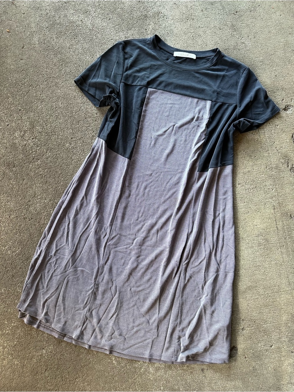 Everleigh Black Colorblock Short Sleeve Dress